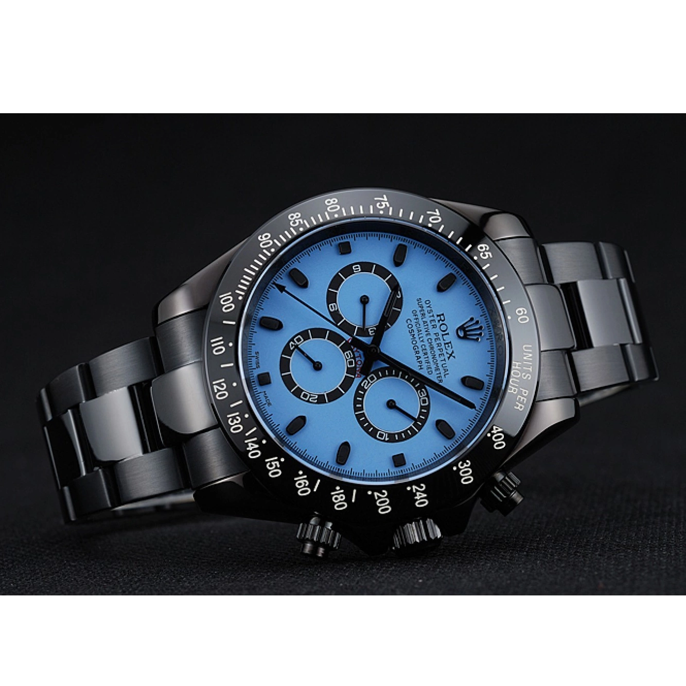 Rolex aaa copy Case Rolex 1454250 Steel And Stainless Black Blue And Daytona Dial Bracelet Cosmograph Black 0624